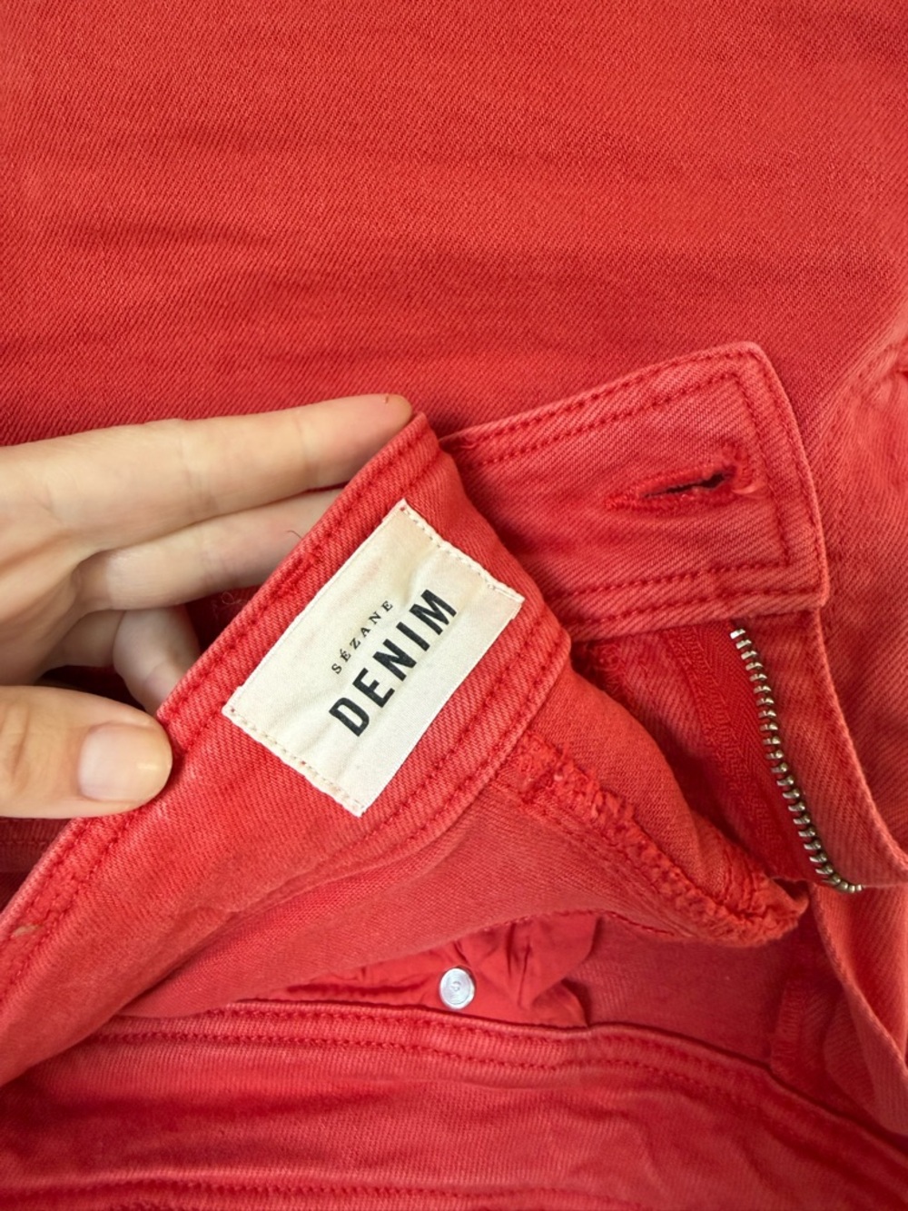 Sezane Le Crop Jeans in Red - Size 4. Perfect condition - Picture 4 of 7
